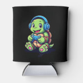 Funny Turtle Gamer Gaming Turtles Video Game (3) 缶クーラー (正面)