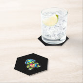 Funny Turtle Gamer Gaming Turtles Video Game (4) ペーパーコースター (インサイチュ)