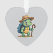 Funny Turtle Hiking Graphic Camping Lover Adventur オーナメント (正面)