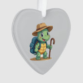 Funny Turtle Hiking Graphic Camping Lover Adventur オーナメント (正面)