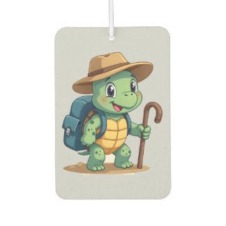 Funny Turtle Hiking Graphic Camping Lover Adventur カーエアーフレッシュナー