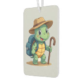 Funny Turtle Hiking Graphic Camping Lover Adventur カーエアーフレッシュナー (左)