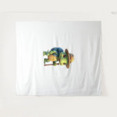 Funny Turtle Hiking Graphic Camping Lover Adventur タペストリー (正面(横))