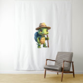 Funny Turtle Hiking Graphic Camping Lover Adventur タペストリー (インサイチュ)