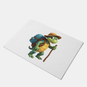Funny Turtle Hiking Graphic Camping Lover Adventur ドアマット (アングル)