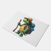 Funny Turtle Hiking Graphic Camping Lover Adventur ドアマット (アングル)