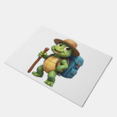 Funny Turtle Hiking Graphic Camping Lover Adventur ドアマット (アングル)