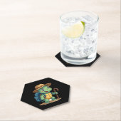 Funny Turtle Hiking Graphic Camping Lover Adventur ペーパーコースター (インサイチュ)