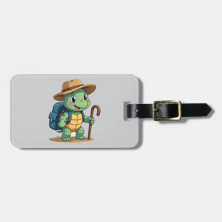 Funny Turtle Hiking Graphic Camping Lover Adventur ラゲッジタグ