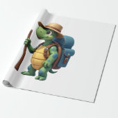 Funny Turtle Hiking Graphic Camping Lover Adventur ラッピングペーパー (アンロールド)