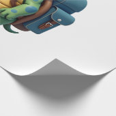 Funny Turtle Hiking Graphic Camping Lover Adventur ラッピングペーパー (角)