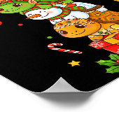 Funny Turtle Santa Elf Snowman Christmas Womens Me ポスター (角)