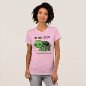Funny Turtle Time Not Slow Women’s Slim Fit Tee Tシャツ (正面フル)