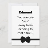 Funny Tux Will You Be My Best Man Digital Card 招待状 (正面)