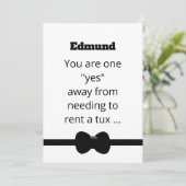 Funny Tux Will You Be My Best Man Digital Card 招待状 (スタンド正面)