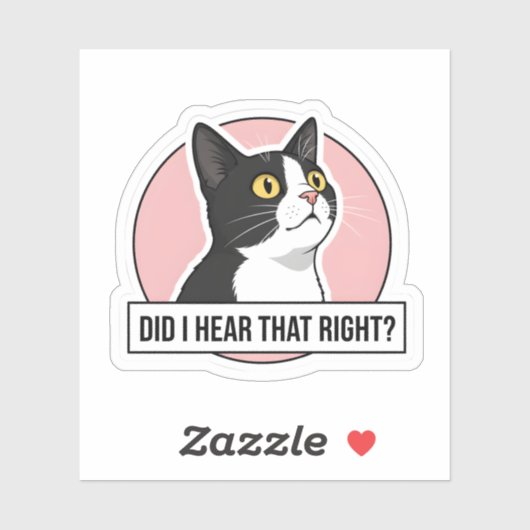 Funny Tuxedo Cat Meme - Sarcastic Office Decor シール (シート)