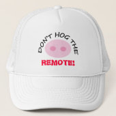 Funny TV Remote Control Cute Pink Pig Nose Hat キャップ (正面)