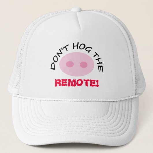 Funny TV Remote Control Cute Pink Pig Nose Hat キャップ (正面)