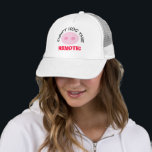 Funny TV Remote Control Cute Pink Pig Nose Hat キャップ<br><div class="desc">Funny television watcher hat with cute cartoon pink pig snout or nose says, Don't HOG the REMOTE! Ladies, does your husband or boyfriend always wanna control the TV remote control? Here's what you need! After you've made the popcorn, but before you settle in on the couch, grab your TV cap!...</div>