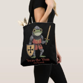 Funny T'was The 'Tism M'Lord Medieval Knight Frog  トートバッグ (クローズアップ)