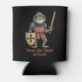 Funny T'was The 'Tism M'Lord Medieval Knight Frog  缶クーラー (正面)
