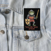 Funny T'was The 'Tism M'Lord Medieval Knight Frog  缶バッジ (インサイチュ)