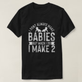 Funny Twin Dad Fathers Day  Twin Daddy  Tシャツ (デザイン正面)