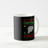 Funny Ugly All I Want For Christmas Is A Porcupine コーヒーマグカップ (正面右)