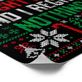 Funny Ugly Christmas I Regret Nothing Xmas Gift  ポスター (角)