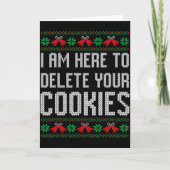Funny Ugly Christmas Sweater Computer Geek Christm カード (正面)