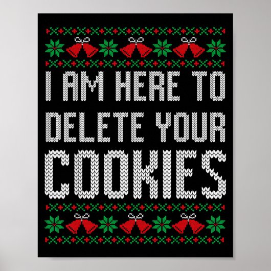Funny Ugly Christmas Sweater Computer Geek Christm ポスター (正面)