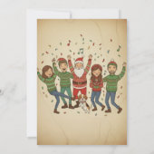 Funny Ugly Sweater Jingle Ball Retro Christmas  招待状 (裏面)