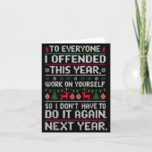 Funny Ugly Sweater To Everyone I Offended This Yea カード (正面)