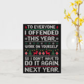 Funny Ugly Sweater To Everyone I Offended This Yea カード (黄色い花)