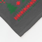 Funny Ugly Xmas Sweater Dairy Cow Farmer Lights Ch フリースブランケット (角)