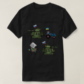 Funny Ukraine Support Tractor Pulling Tank Tank Pu Tシャツ (デザイン正面)