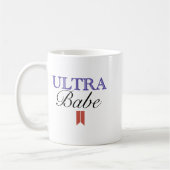 Funny Ultra Babe Funny Patriotic Quote コーヒーマグカップ (左)