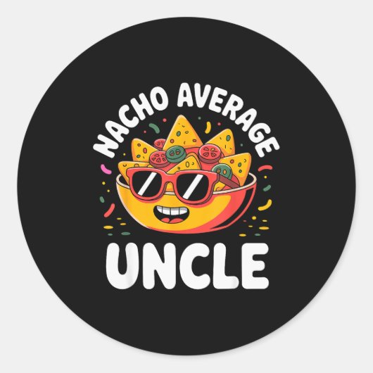 Funny Uncle Design For Uncle Men First Time Uncle  ラウンドシール (正面)