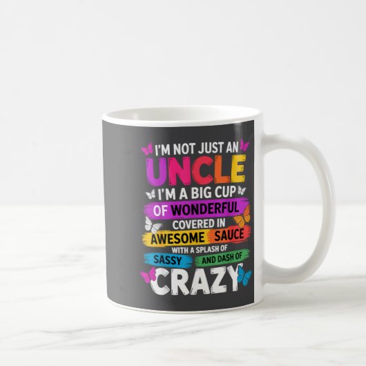 Funny Uncle Quote Sy Cool Uncle Men  コーヒーマグカップ (右)