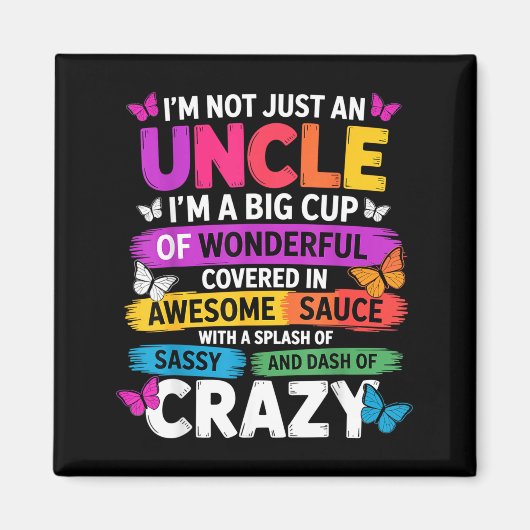 Funny Uncle Quote Sy Cool Uncle Men  マグネット (正面)