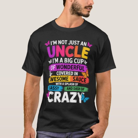 Funny Uncle Quote Sy Cool Uncle Men Tシャツ (正面)