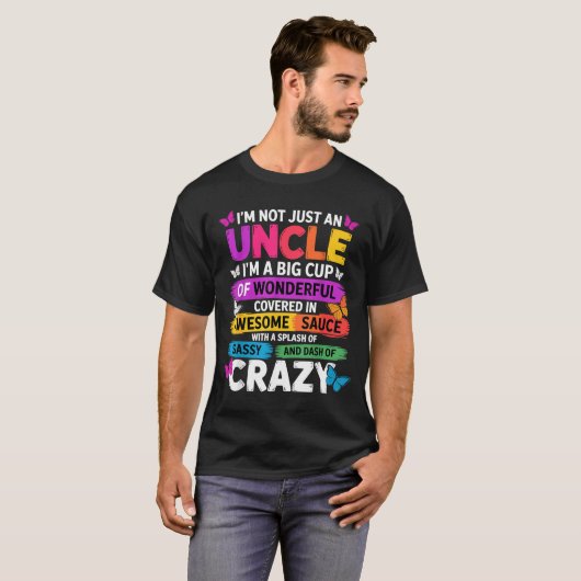 Funny Uncle Quote Sy Cool Uncle Men Tシャツ (正面フル)