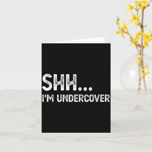 Funny Undercover Cop Easy Costume Lice  カード (黄色い花)