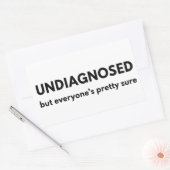 Funny Undiagnosed Autism Quote Touch of the Tism 長方形シール (封筒)