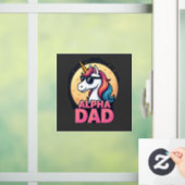 Funny Unicorn Dad Laufey Men Father's Day Christma ウィンドウサイン (ホーム)
