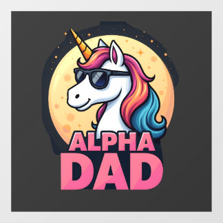 Funny Unicorn Dad Laufey Men Father's Day Christma ウィンドウサイン