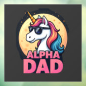 Funny Unicorn Dad Laufey Men Father's Day Christma ウィンドウサイン (シート3)