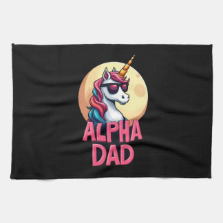 Funny Unicorn Dad Laufey Men Father's Day Christma キッチンタオル