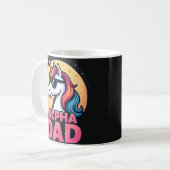 Funny Unicorn Dad Laufey Men Father's Day Christma コーヒーマグカップ (正面左)