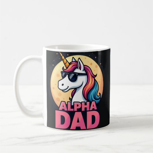Funny Unicorn Dad Laufey Men Father's Day Christma コーヒーマグカップ (左)